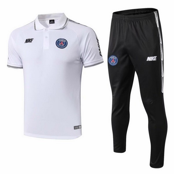 Polo Conjunto Completo Paris Saint Germain 2019 2020 Blanco